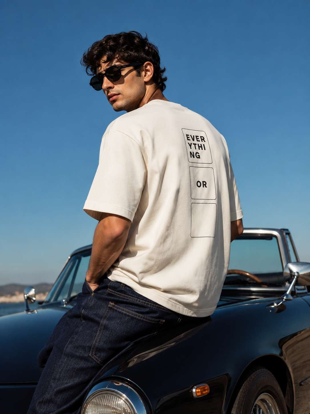 Ivory Dusk Oversized Tshirt
