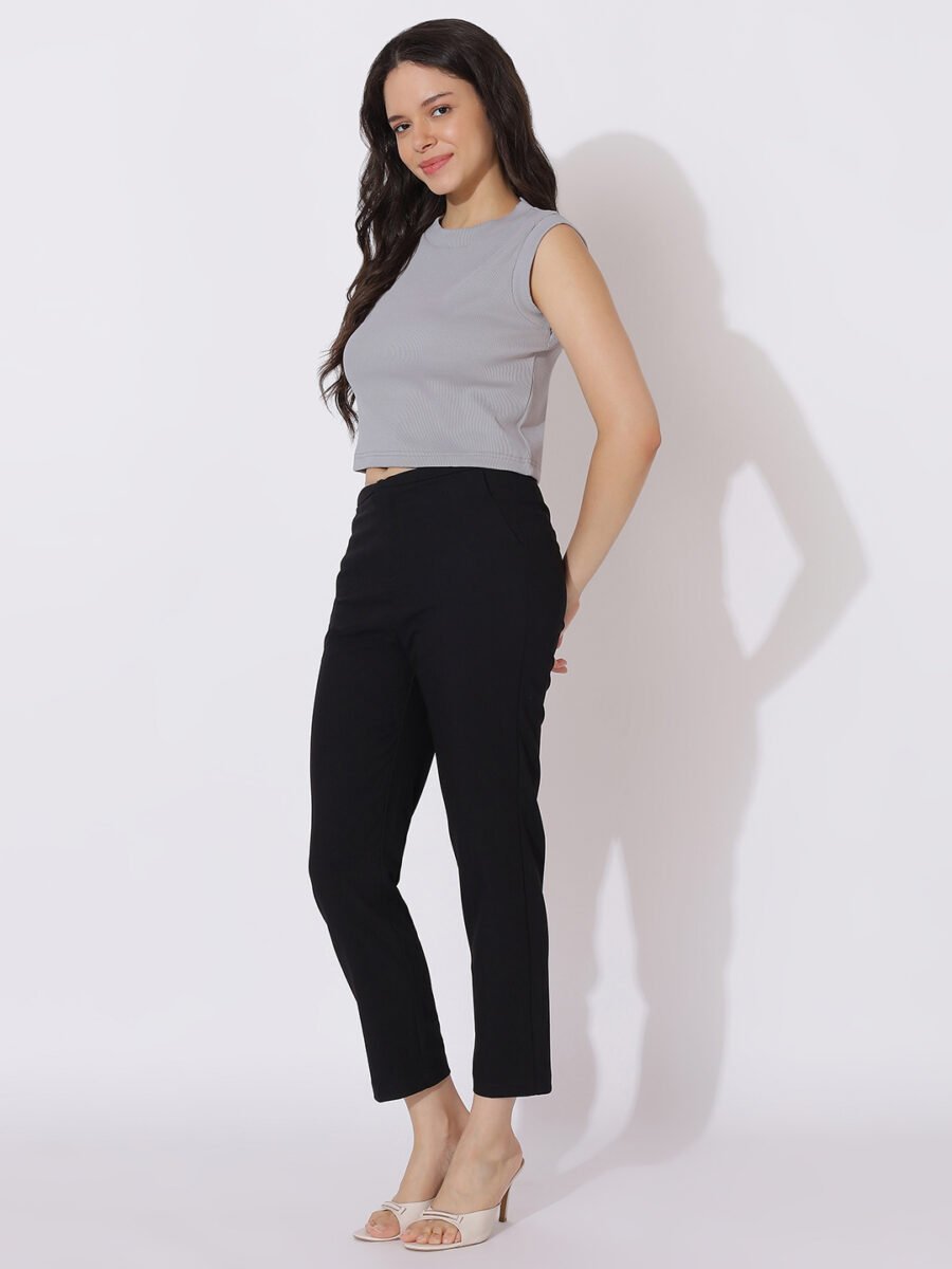 Sorelle Ribbed Top – Grey