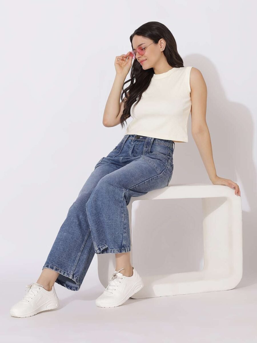 Sorelle Ribbed Top – White