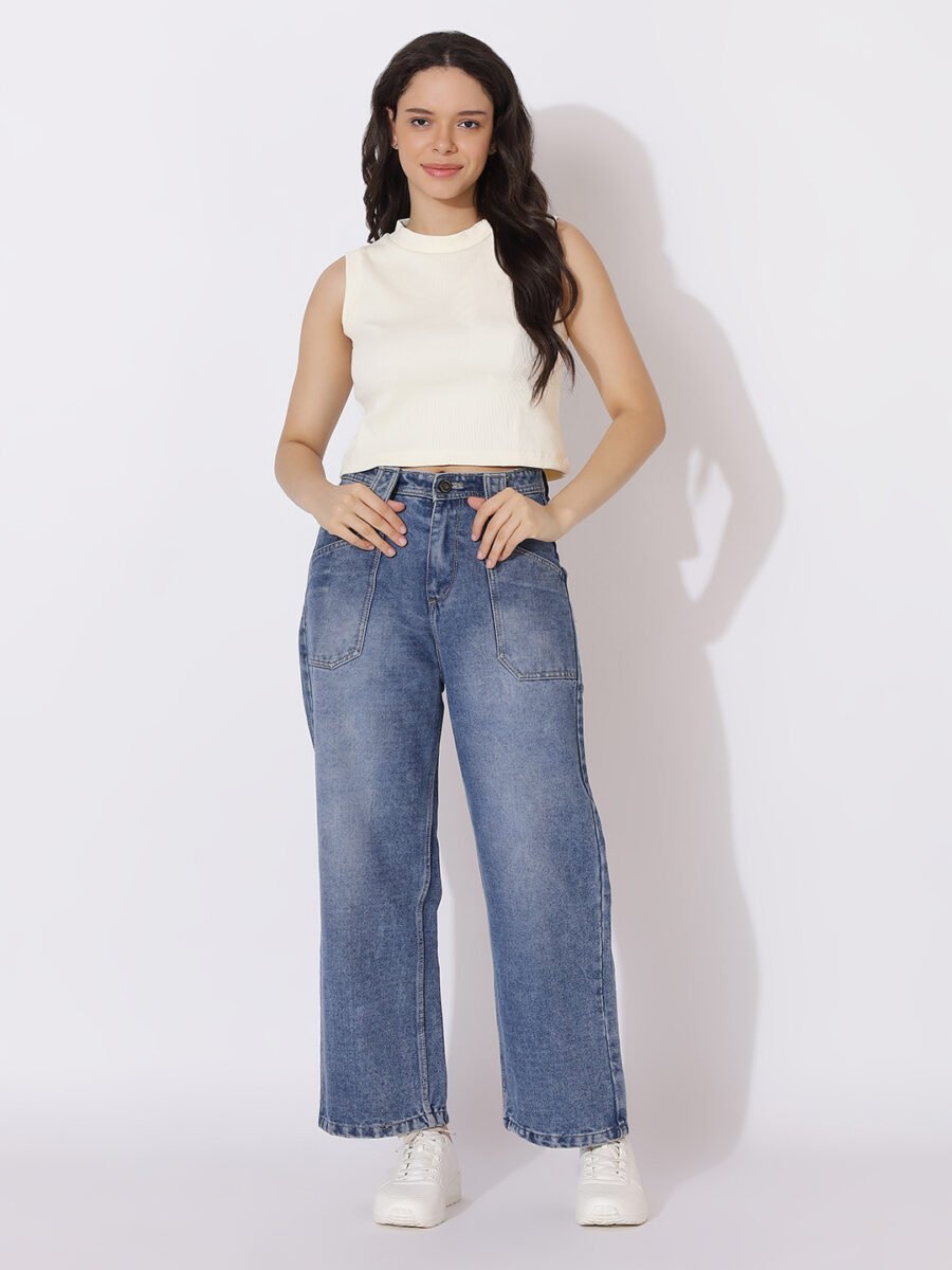 Sorelle Ribbed Top – White